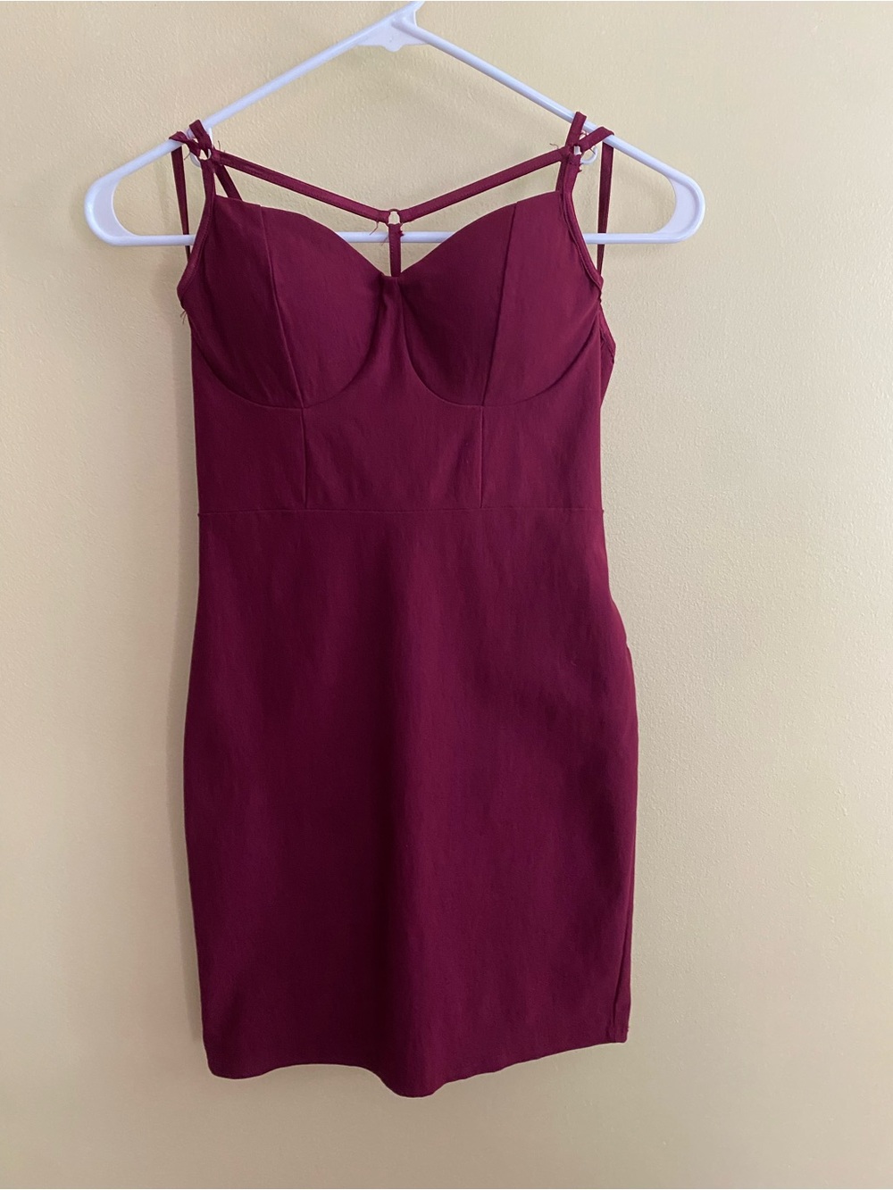 NWOT Bozzolo Corseted Top Mini Dress w/Straps and Structured Cups & Zipper, SEXY